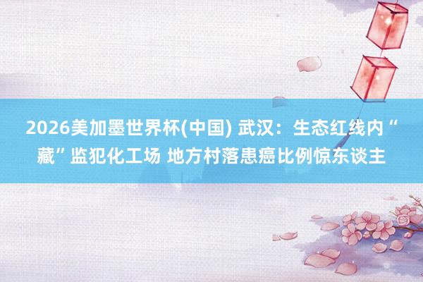 2026美加墨世界杯(中國) 武漢:生態紅線內“藏”監犯化工場 地方村落患癌比例驚東談主