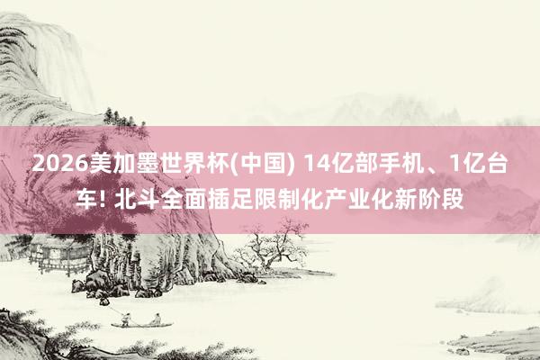 2026美加墨世界杯(中國(guó)) 14億部手機(jī)、1億臺(tái)車! 北斗