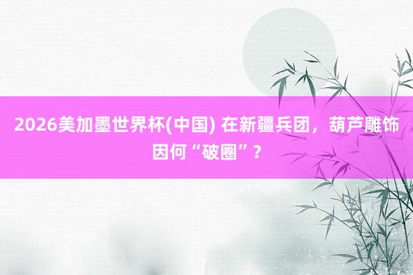 2026美加墨世界杯(中國(guó)) 在新疆兵團(tuán)，葫蘆雕飾因何“破圈