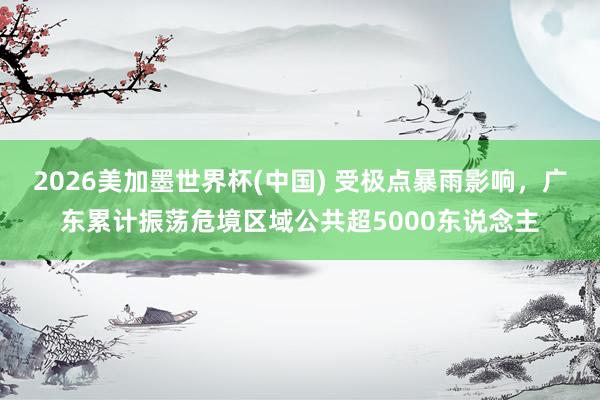 2026美加墨世界杯(中國) 受極點暴雨影響，廣東累計振蕩危