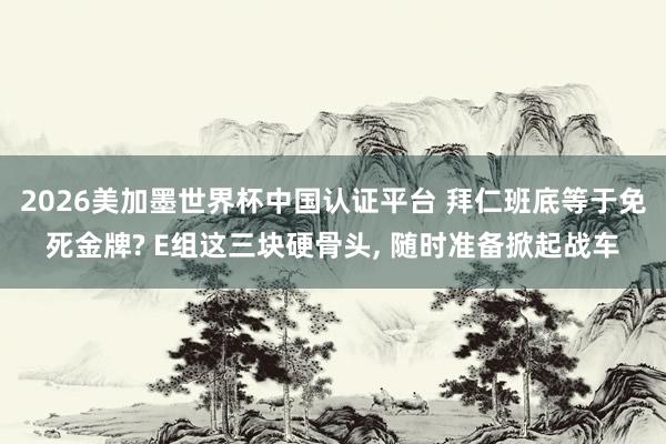 2026美加墨世界杯中國認證平臺 拜仁班底等于免死金牌? E